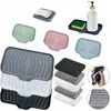 Jabonera de Silicona con Rejilla de Drenaje, Soporte para Jabón de Baño para el Hogar, Jabonera con Ventosa sin Taladro y Apertura Grande