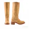 Comercio Exterior Transfronterizo Nuevo Estilo Europeo y Americano Retro Botas Vaqueras Occidentales para Mujer Talla Grande Botas Botas de Invierno para Mujer