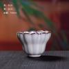 Taza de té de Kung Fu creativa china de celadón Longquan, taza individual de cerámica con esmalte blanco de luna grande, taza de degustación de té hecha a mano