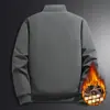Chaqueta de Tallas Grandes para Hombre 2026 para Otoño e Invierno, Forrada de Polar, Engrosada, Cuello Alto, Abrigo de Algodón Juvenil, Ropa Exterior Casual Holgada