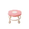 Taburete Giratorio con Forma de Flor para Sala de Estar, Taburete Móvil para Cambiarse los Zapatos, Elegante Taburete Bajo para Uso Doméstico, Taburete Infantil
