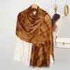 Bufanda Chal Tie-Dye Yongjun para Mujer, Protección Solar de Invierno, Rayón Delgado, Bufanda de Seda Decorativa de Alta Gama para Viaje