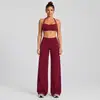 Conjunto de ropa deportiva transfronterizo con hermoso sujetador deportivo de cuello halter en la espalda, conjunto de yoga de secado rápido para correr al aire libre, ciclismo y Pilates