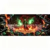 Banner de Garaje de Halloween Decoración de Puerta Tela Colgante Calabaza de Terror Bruja Calavera Fondo de Fiesta Transfronterizo En Stock Fábrica