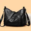 Bolso de Madre de Cuero Lavado Vintage, Bolso Multicapa de Gran Capacidad para Mujeres de Mediana Edad y Mayores, Modelo Nuevo 2026 Bolso Cuadrado Pequeño de Hombro Cruzado