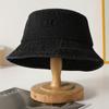 Sombrero de Pescador de Mezclilla Retro con Bordado de Letras Estilo Coreano para Mujer, Sombrilla, Protección Solar, Versátil para Exteriores, Sombrero de Pescador para Adelgazar la Cara