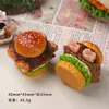 Accesorios de Resina para Manualidades de Dibujos Animados, Adornos Realistas 3D de Verduras, Costillas y Hamburguesas, Imanes para Refrigerador, Colgantes para Llaveros