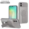 Adecuado para Samsung A57 A27 A17 Funda Magnética para Teléfono Samsung A07 A56 M36 Cubierta con Soporte Magnético de Fibra de Carbono