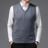 Chaleco Tejido para Hombre y Joven 2024 Otoño e Invierno Cuello en V Cuello Corazón de Pollo Jersey Chaleco de Negocios