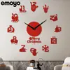 Reloj de pared creativo 3D acrílico transfronterizo de Navidad DIY reloj reloj pegatinas de pared productos de éxito de Amazon