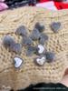 Lana de visón de imitación hebilla de bolsa de tela con forma de corazón de durazno hebilla de joyería de amor accesorios de joyería DIY
