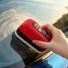 Cepillo limpiador de película de aceite para cristales de coche, rojo, removedor potente para parabrisas delantero, ventanas laterales y espejos retrovisores, cepillo limpiador de película de aceite