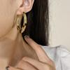 Pendientes de estrella de estilo retro de Hong Kong con círculo estampado de leopardo para mujer, moda, temperamento, diseño de nueva tendencia, pendientes de alto sentido