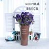 Cubo de Hierro Vintage Cubo de Lata Floristería Cubo para Flores Secas Cubo de Flores Maceta Decorativa Jarrón Hierro Forjado Arreglo Floral Tubo Ranurado de Bambú