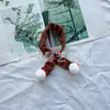 Mini cachecol de Natal para boneca cor de vinho acessórios de cachecol Enfeites de Natal DIY Decorações de cachecol para buquê