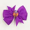 Nova Presilha de Cabelo Europeia e Americana para Bebê de Halloween, Presilha de Cabelo de Laço de Abóbora de Páscoa para Bebê, Acessórios de Cabelo para Crianças