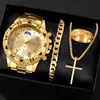 Negocio Transfronterizo Aleación Reloj de Hombre Impermeable Luminoso Moda Gama Alta No Mecánico Cuarzo Reloj Fabricante Venta al por Mayor