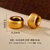 Prata 925 Banhada a Ouro Contas de Roda Contas Espaçadoras Contas Soltas Acessórios para Joias Pulseira de Corda Trançada Acessórios para Joias Artesanais DIY