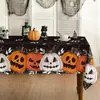 Transfronterizo Nuevo Mantel Mantel Mantel Impermeable Calabaza Halloween Rectangular Decoración de Alta Calidad