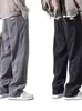 Pantalones de pana de estilo americano de moda transfronterizos para hombre, pantalones deportivos de pierna recta forrados de forro polar para otoño e invierno, pantalones casuales