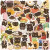 50 Cartões Gato Preto Original Diário Ganancioso Adesivos Graffiti para Decorar Guitarra Caderno Mala DIY Lote Transfronteiriço