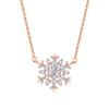 Collar con colgante de copo de nieve de plata esterlina S925 con diseño de nicho con sentido, hermosa cadena de clavícula romántica para regalo de novia