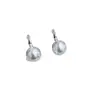 Pendientes Colgantes de Perla con Circonita en Forma de C y Aguja de Plata, Estilo Vintage Sencillo, Pendientes de Lujo Ligero de Nicho para Mujer