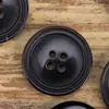 Conjunto de Terno e Calça de Couro de Chifre de Búfalo Natural com Anel Duplo, Quatro Olhos Convexos, High-End, Cor Café Claro Brilhante e Preto, Todos os Tamanhos