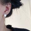 Escovado Matte Arc Brincos Mulheres Outono e Inverno Metal Estilo High-end Luz Brincos de Luxo Coreano elegante Internet Celebrity Brincos