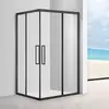 Mampara de Ducha Integrada Profesional a Medida con Dos Fijos y Dos Puertas Correderas, Pantalla Impermeable para Uso Residencial y Hotelero