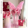 Decoración de Boda DIY de Mariposa de Malla de Ensueño Fondo para Fotos de la Novia Traje Popular de Mariposas Artificiales para Boda