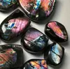 Venta Caliente Transfronteriza Piedra Lunar Azul Púrpura Natural Labradorita Geométrica Irregular Piedra para Paisajismo de Acuario Adornos Decorativos Venta al Por Mayor