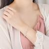 Pulsera de Mariposa de Artesanía de Cobre Plateado para Mujer con Accesorios de Bola Escarchada Pulsera de Estudiante Celebrante en Línea Transmisión en Vivo Joyería de Puesto Transfronterizo