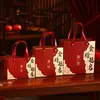 Caixa de Embalagem de Doces de Casamento de Alto Padrão Estilo Chinês, Caixa Gaveta, Caixa de Lembrancinha de Casamento, Caixa com Gaveta Portátil com Estampa Dourada para Casamento