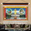 Pintura Colgante Auspiciosa de Xizang Arte Textil Estilo Étnico Tela Colgante Decoración del Hogar de Xizang Pintura con Cinta Colgante para Casa de Huéspedes Hotel Mural