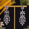 Aretes de Alta Resistencia Venta Directa del Fabricante Zircón Incrustado Exagerados y Grandiosos Aretes de Borla de Gota de Agua Vestido de Banquete Aretes Nupciales