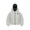 Chamarra Sudadera Bordada Simple Nueva de Diseño de Nicho a Prueba de Viento con Cremallera Doble Extremo Otoño e Invierno 2025 Europea y Americana Transfronteriza