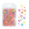 Pacote com Lantejoulas Redondas Coloridas Fluorescentes para Nail Art, Tamanhos Mistos, Bolinhas, Peças Redondas Pequenas Coloridas, 2g de Glitter, Material para DIY