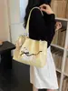 Bolso Cruzado con Cordón Estilo Nuevo 2026, Bolso Simple y Portátil para Teléfono Móvil, Bolso Pequeño de Lona Bordado de Dibujos Animados de Nylon de Verano para Mujer