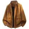 Suministrado directamente por el fabricante, nuevo producto principal: Chaqueta de tela de terciopelo ultra suave, abrigo casual para hombre, top de moda de corte holgado, en stock