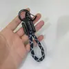 Colgante Llavero de Cuerda Exquisito Tejido a Mano con Logo Personalizado, Llavero de Cuero Genuino para Coche, Pequeño Regalo Universal al por Mayor