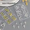 Estilo Punk Súper Brillante Tridimensional Cruz Accesorios para Uñas Caja Transfronteriza Aleación Diamante Popular Decoración de Uñas Mismo Estilo