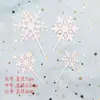 Decoración de Pastel Frozen Copo de Nieve Adornos de Copo de Nieve Copo de Nieve Blanco Hielo Paisaje Navideño Decoración de Bonsái