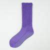 Calcetines de Yoga Largos de Rayas Verticales de Alta Elasticidad Zhuji con Base de Toalla Antideslizante y Amortiguación para Pilates y Deportes de Interior