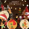 12 Piezas de Decoraciones de Árbol de Navidad de Madera Manualidades Colgantes de Madera Navideñas Tema de Hombre Viejo Muñeco de Nieve Adornos Colgantes para Árbol de Navidad