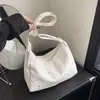 Estilo Coreano Estilo Literario Bolso de Lona Sencillo para Mujer Verano Gran Capacidad Bolso Cruzado de Lunares Bolso de Hombro Texturizado para Viajes