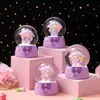 Presentes criativos bola de cristal luminosa enfeites de boneca de desenho animado brinquedos infantis presentes atacado presentes fofos de luz noturna