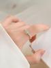 Anillo de turmalina natural valiente de plata esterlina S925 para mujer, diseño de nicho con cuerda elástica, anillo de jade hetiano de alta calidad.