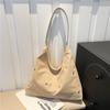 Bolso de Axila de Terciopelo de Gran Capacidad Europeo y Americano para Mujer 2025 Nuevo Bolso de Mano Versátil de Primavera Bolso Tote de Hombro con Perlas
