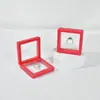 Caixa de filme PE transparente de fábrica em estoque, caixa de embalagem para joias, brincos, colar, caixa de armazenamento à prova de poeira, caixa de joias para anel